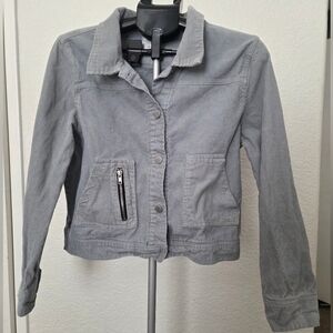 Ivy + Main Sage Corduroy Cropped Jacket Zip Pocket Cotton XL
